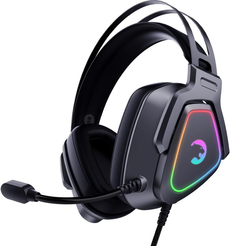 GAMEPOWER Kyruse PRO HiFi USB Gaming Headset - 7.1 Virtual Surround Sound, Wired RGB Led Headphones 53MM Drivers, Comfort Design, 360 Spatial Audio, Noise Cancelling Mic, Laptop, PC, Black - Image 1